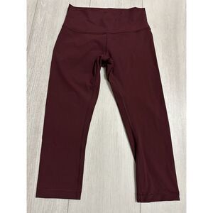 Lululemon Wunder‎ Under Crop (High-Rise) *Full-On Luxtreme 21" Sz 8 Garnet Color